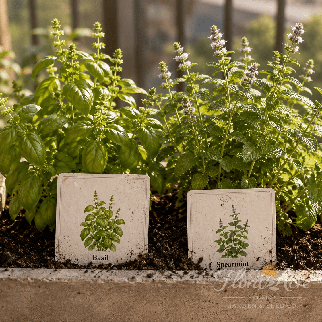 Flora Acre herb seed card designs