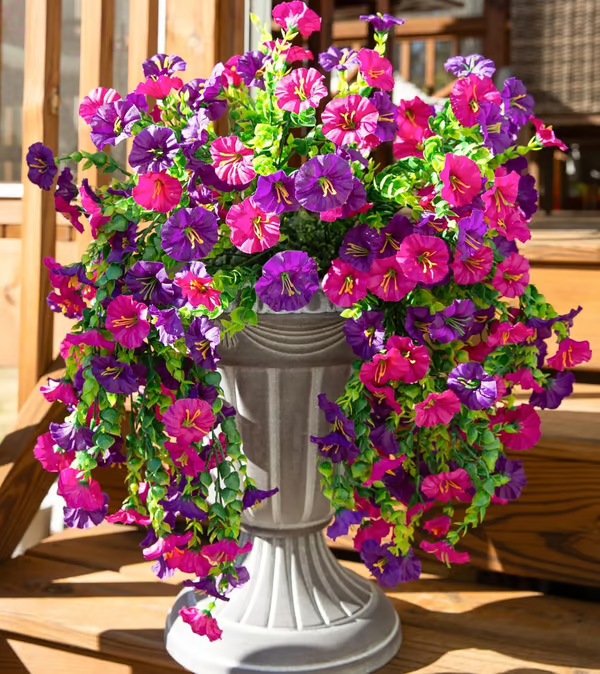 💐Perfect Home Garden Decoration – 🌺Hanging Morning Glory Artificial Flowers