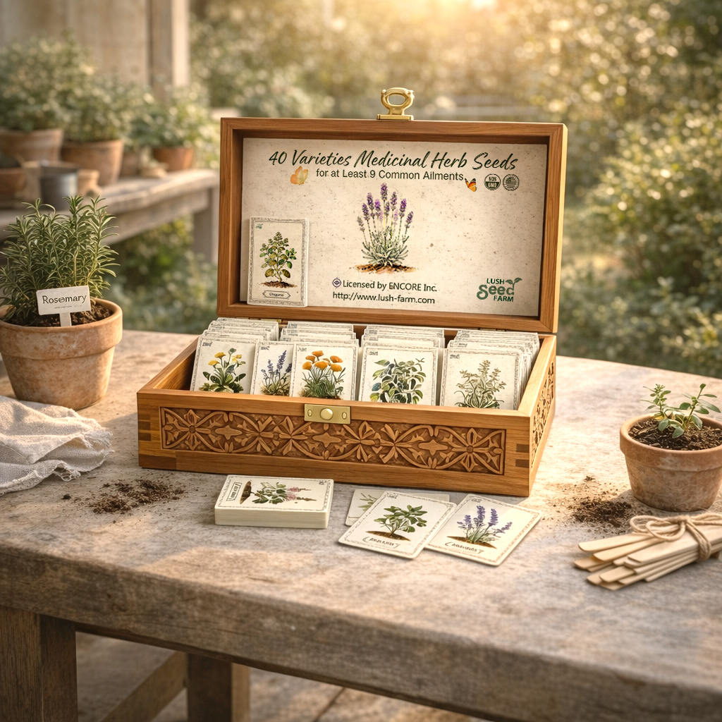 Healing Herbs フラワーエッセンス 木箱入り　ポストカード付 ✨Last Day 60% OFF🌱 - The Ancestral Apothecary Plantable Herb