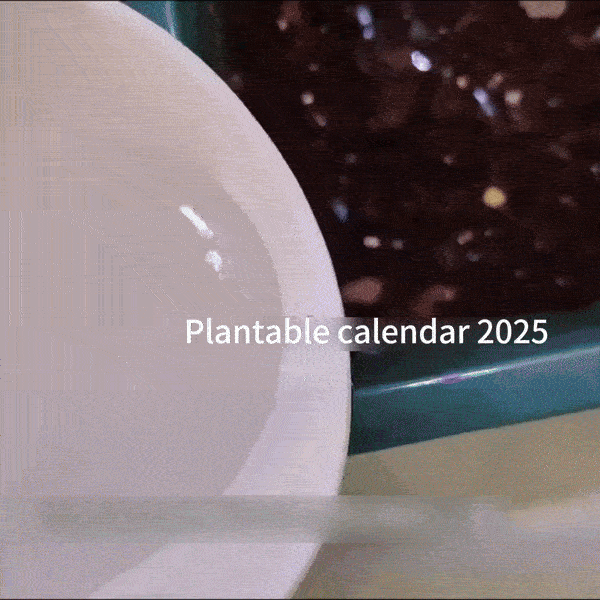 Calendar page being planted