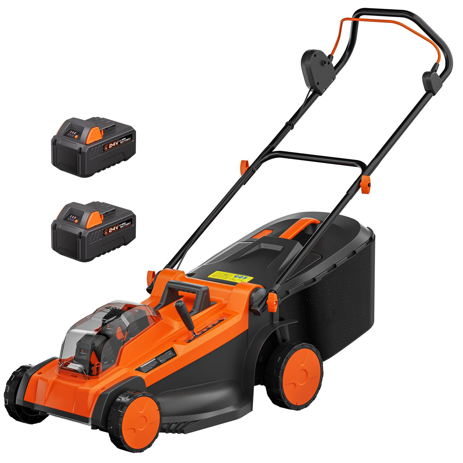 48V 17" Cordless Lawn Mower, Brushless, 2x24V 4.0Ah Batteries