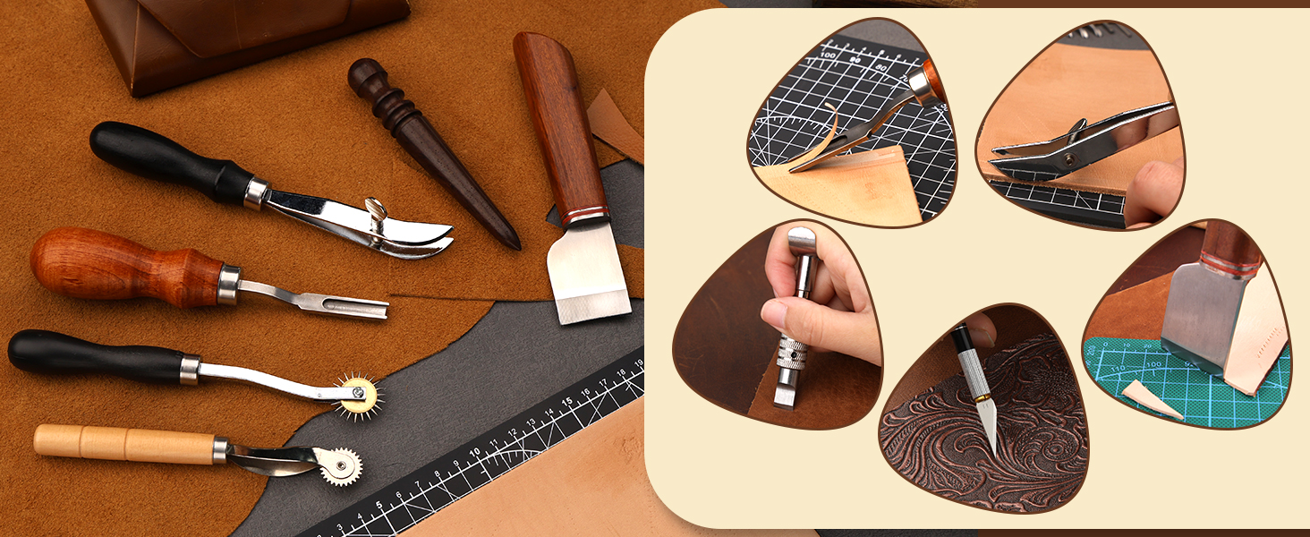 TLKKUE Leather Tooling Kit