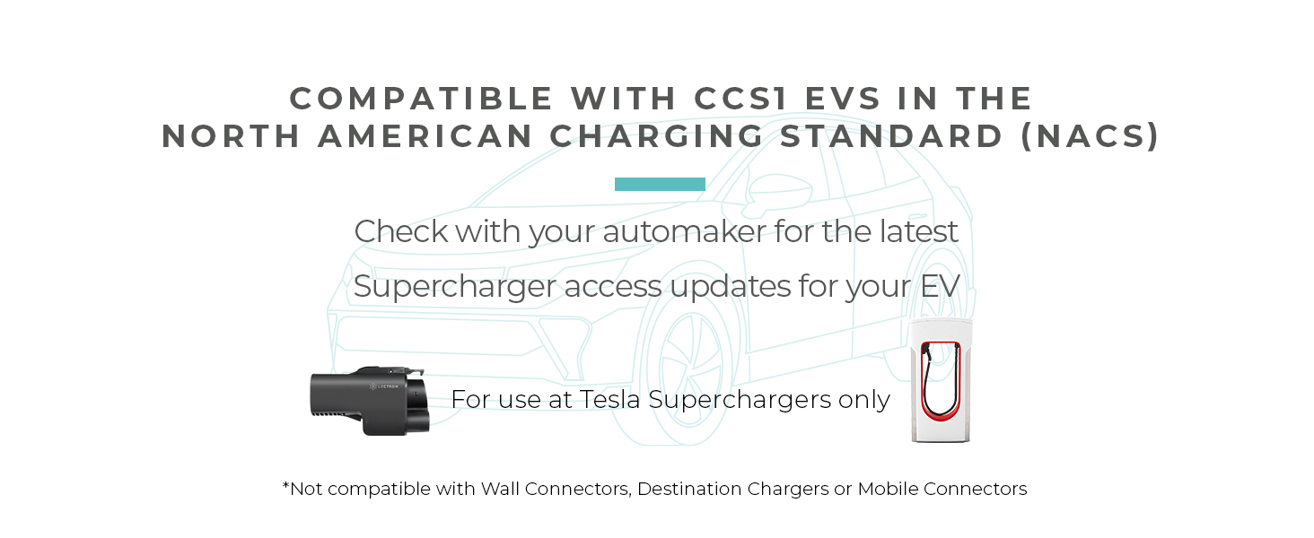 Compatible with all CCS1 EVs using the North American Charging Standard (NACS)