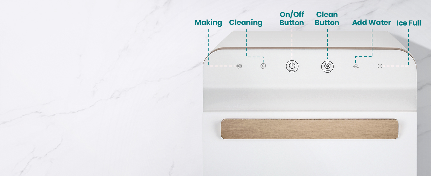 Transparent viewing window. Touch panel with two buttons makes it easy to use