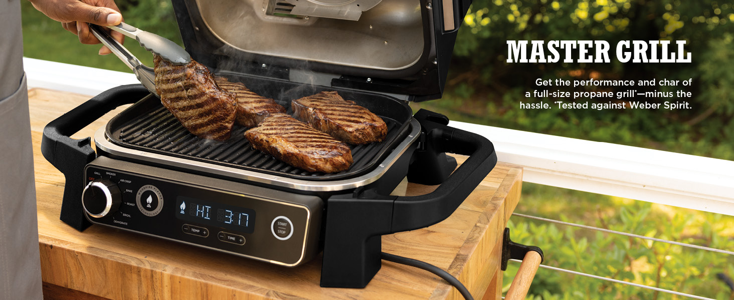 MASTER GRILL Get the performance and char of a full-size propane grill