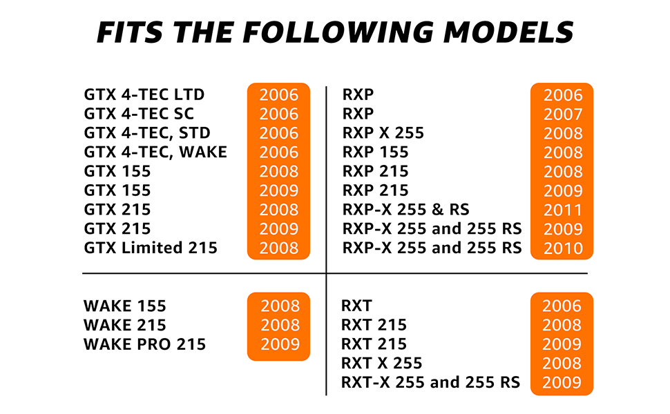 Compatible with SeaDoo Models