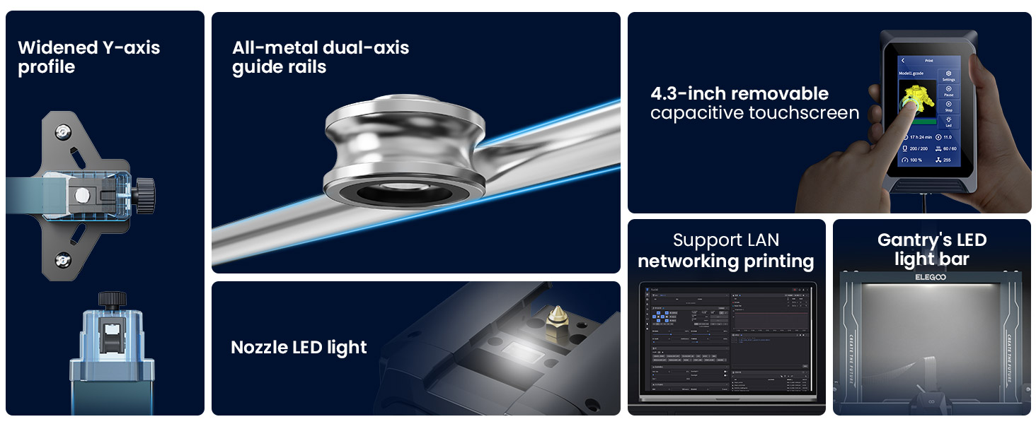 all metal dual-axis guide rails, make to last