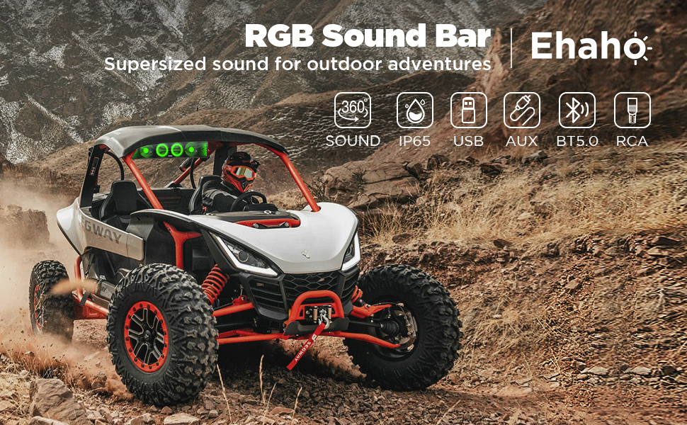 utv sound bar speakers