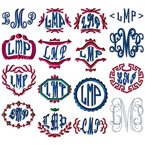  BUILT-IN MONOGRAMS, choose from many monograms available in the software