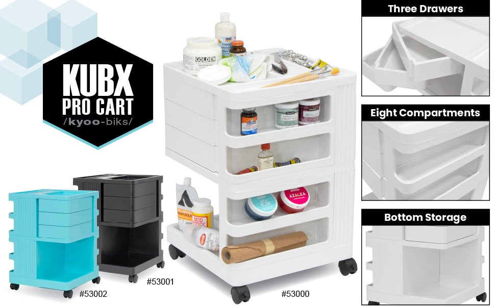 Kubx Pro Cart, Mobile Cart, Cart, Storage, Storage Cart, Plastic, Art, Sewing, Craft