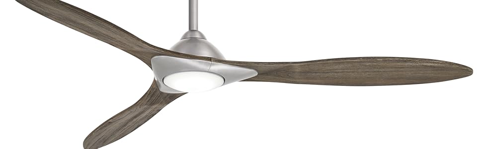 Minka-Aire, 60", Sleek,  F868L-BN, Brushed Nickel, Ceiling Fan, Bond, Smart Fan, LED