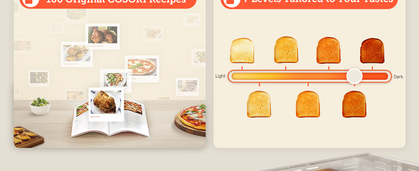 airfryer toaster oven combo with 100 recepies