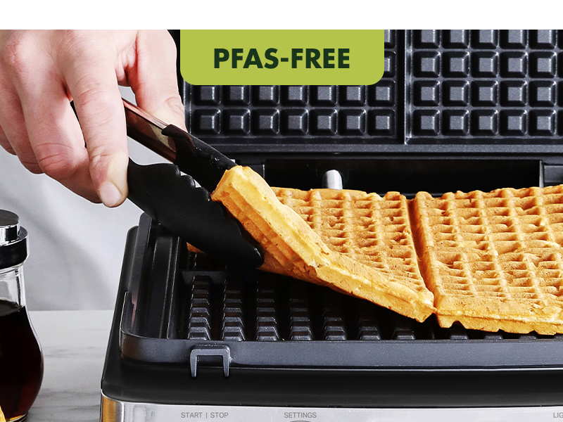 GreenPan. small appliances. ceramic nonstick. waffle maker. toxin-free. pfas. easy