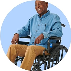 Medline Lightweight Wheelchair for Adults With Swing-Back, Desk-Length Arms, Elevating Leg Rests