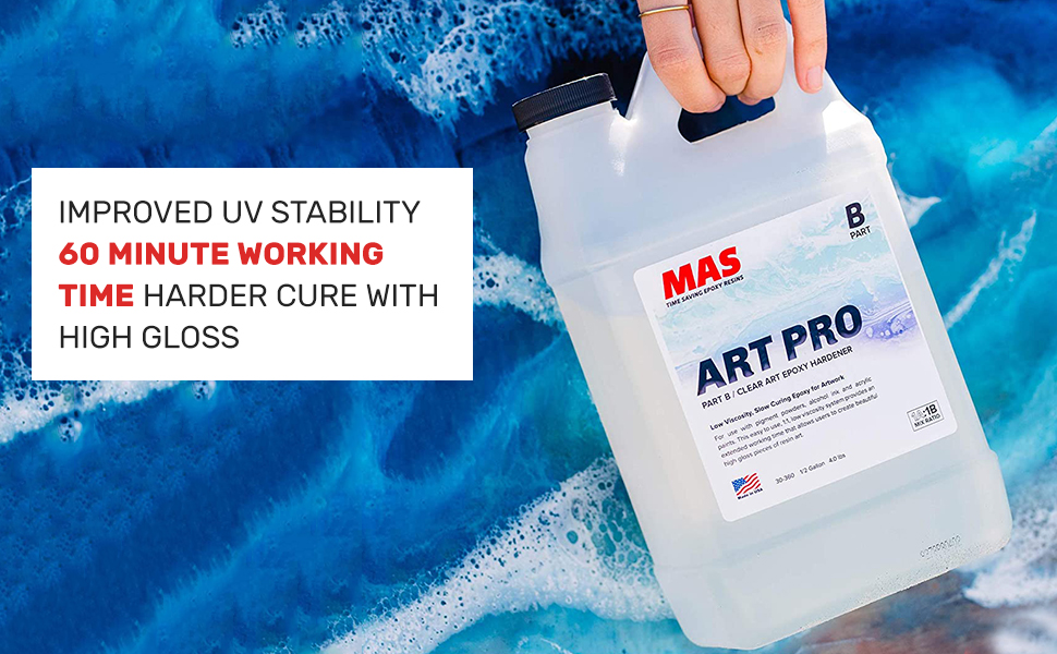 Our clear cast resin has a harder cure, improved UV stability, and a long working time of 60 minutes