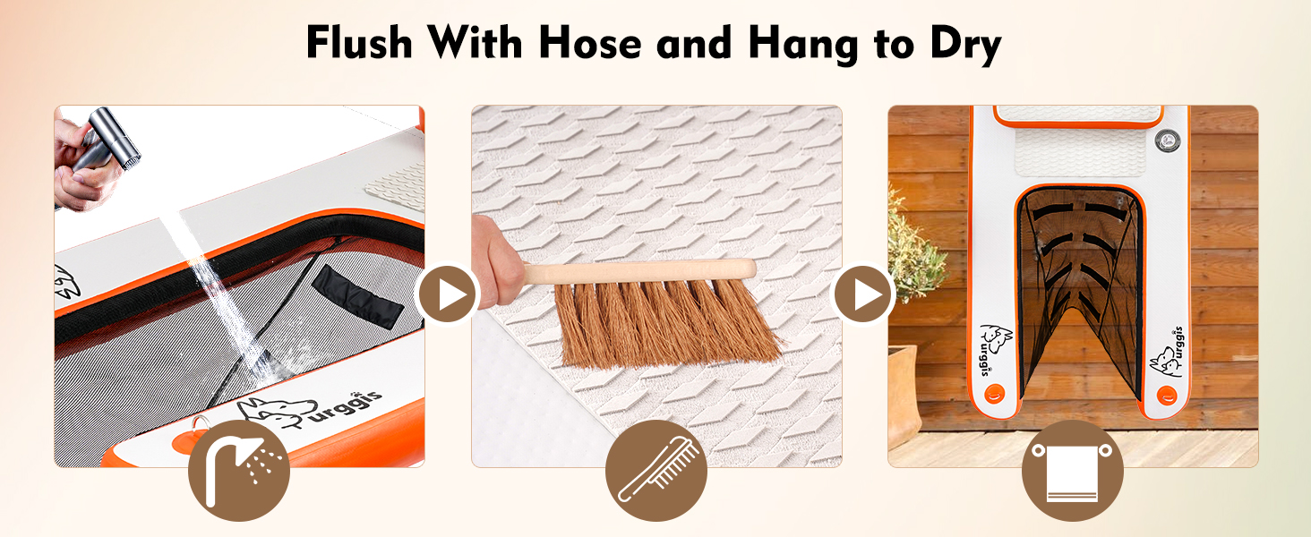 Flush With Hose and Hang to Dry