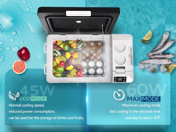 Product Introduction of EUHOMY 12 Volt Refrigerator, 24QT(23Liter) Portable Freezer Fridge, Car refrigerator with 12/24V DC & 110-240V AC, Electric Compressor Cooler for Camping, Travel, RV, Truck, Outdoor or Home Battery Sold Separately 10