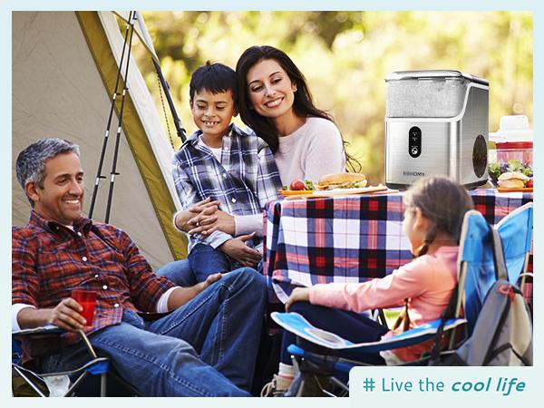 Product Introduction of EUHOMY LSE：Nugget Ice Makers Countertop, Pebble Ice Maker Machine with 35lbs/24H Soft Ice, Self-Cleaning Sonic Ice Maker with Ice Scoop&Basket,  Utensils, Pellet Ice Maker for Home/Kitchen/Office 8