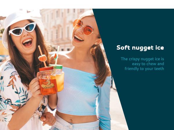 Product Introduction of EUHOMY Nugget Ice Maker Countertop, 35Lbs/24H&44Lbs/24H Pebble Ice Maker Machine, Self-Cleaning Pellet Ice Machine with Ice Scoop&basket, Sonic Countertop Ice Machine for Home/Kitchen/Office(Black) 3