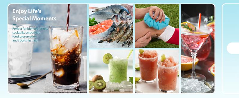 Product Introduction of EUHOMY Best-Selling Countertop Nugget Ice Maker with Handle: 33 lbs of Ice in 24 Hours, 6-Minute Ice Readiness, Removable Cover, Auto-Cleaning, Includes Basket and Scoop, Perfect for Home, Kitchen, Parties & Camping 5