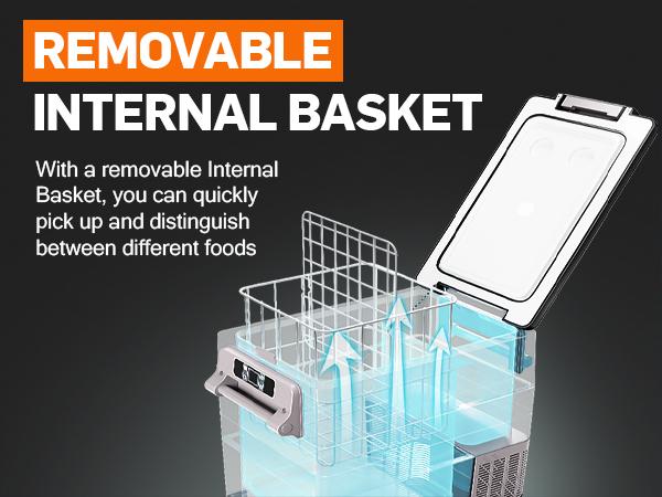 Product Introduction of EUHOMY 12 Volt Car Refrigerator, 48 Quart(45L) Car Fridge Electric Cooler APP Control,12V Refrigerator -4℉~68℉ with 12/24V DC & 110-240V AC, Portable Refrigerator for Camping, Travel, RV, Truck, Home 2