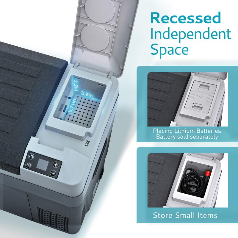 Product Introduction of EUHOMY 12 Volt Refrigerator, 24QT(23Liter) Portable Freezer Fridge, Car refrigerator with 12/24V DC & 110-240V AC, Electric Compressor Cooler for Camping, Travel, RV, Truck, Outdoor or Home Battery Sold Separately 6