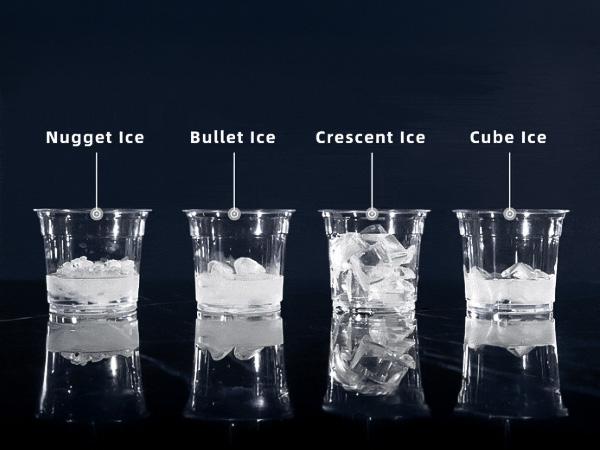 Product Introduction of Euhomy Clear Crescent Ice Maker with handle 16pcs in 12min,sufficient daily production 28lbs,self-cleaning 20min per cycle.Perfect for home,kitchen,camping and parties. 5