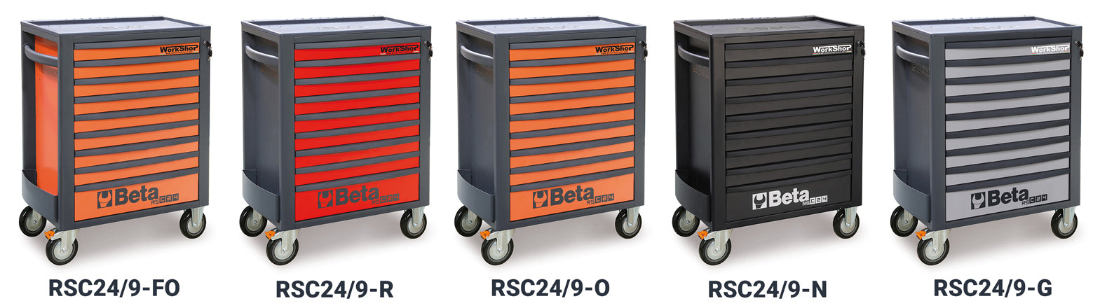 Beta RSC24/9 Tool Cart Color Options