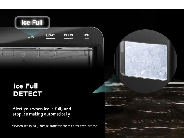 Product Introduction of EUHOMY Nugget Ice Maker Countertop, 35Lbs/24H&44Lbs/24H Pebble Ice Maker Machine, Self-Cleaning Pellet Ice Machine with Ice Scoop&basket, Sonic Countertop Ice Machine for Home/Kitchen/Office(Black) 6