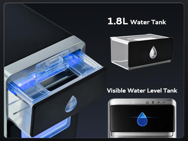 Product Introduction of Euhomy Clear Crescent Ice Maker with handle 16pcs in 12min,sufficient daily production 28lbs,self-cleaning 20min per cycle.Perfect for home,kitchen,camping and parties. 1