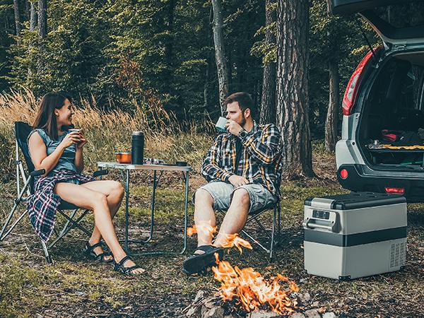 Product Introduction of EUHOMY 12 Volt Car Refrigerator, 48 Quart(45L) Car Fridge Electric Cooler APP Control,12V Refrigerator -4℉~68℉ with 12/24V DC & 110-240V AC, Portable Refrigerator for Camping, Travel, RV, Truck, Home 6