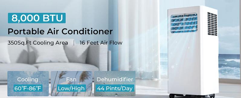 Product Introduction of EUHOMY Portable Air Conditioners 3 in 1 Portable Cooling AC with Dehumidifier, Fan, Sleep Modes 0