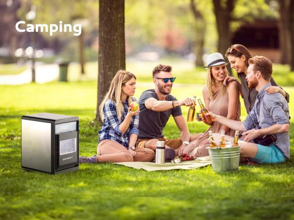 Product Introduction of EUHOMY Nugget Ice Maker Countertop, 35Lbs/24H&44Lbs/24H Pebble Ice Maker Machine, Self-Cleaning Pellet Ice Machine with Ice Scoop&basket, Sonic Countertop Ice Machine for Home/Kitchen/Office(Black) 15