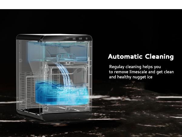 Product Introduction of EUHOMY Nugget Ice Maker Countertop, 35Lbs/24H&44Lbs/24H Pebble Ice Maker Machine, Self-Cleaning Pellet Ice Machine with Ice Scoop&basket, Sonic Countertop Ice Machine for Home/Kitchen/Office(Black) 8