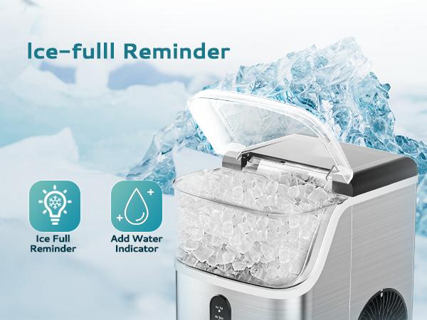 Product Introduction of EUHOMY LSE：Nugget Ice Makers Countertop, Pebble Ice Maker Machine with 35lbs/24H Soft Ice, Self-Cleaning Sonic Ice Maker with Ice Scoop&Basket,  Utensils, Pellet Ice Maker for Home/Kitchen/Office 4