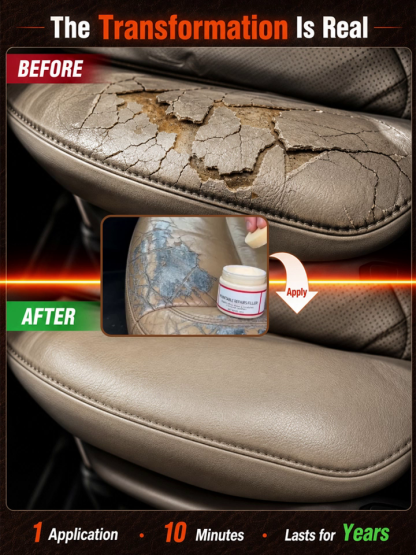✨ Revitalize your leather in just 3 minutes | A high-penetration leather care cream offering 4-in-1 benefits