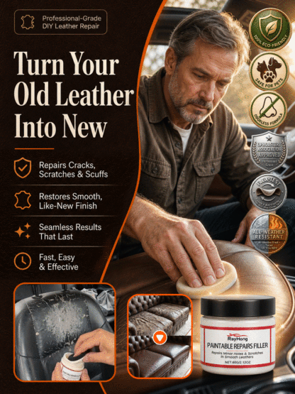 ✨ Revitalize your leather in just 3 minutes | A high-penetration leather care cream offering 4-in-1 benefits