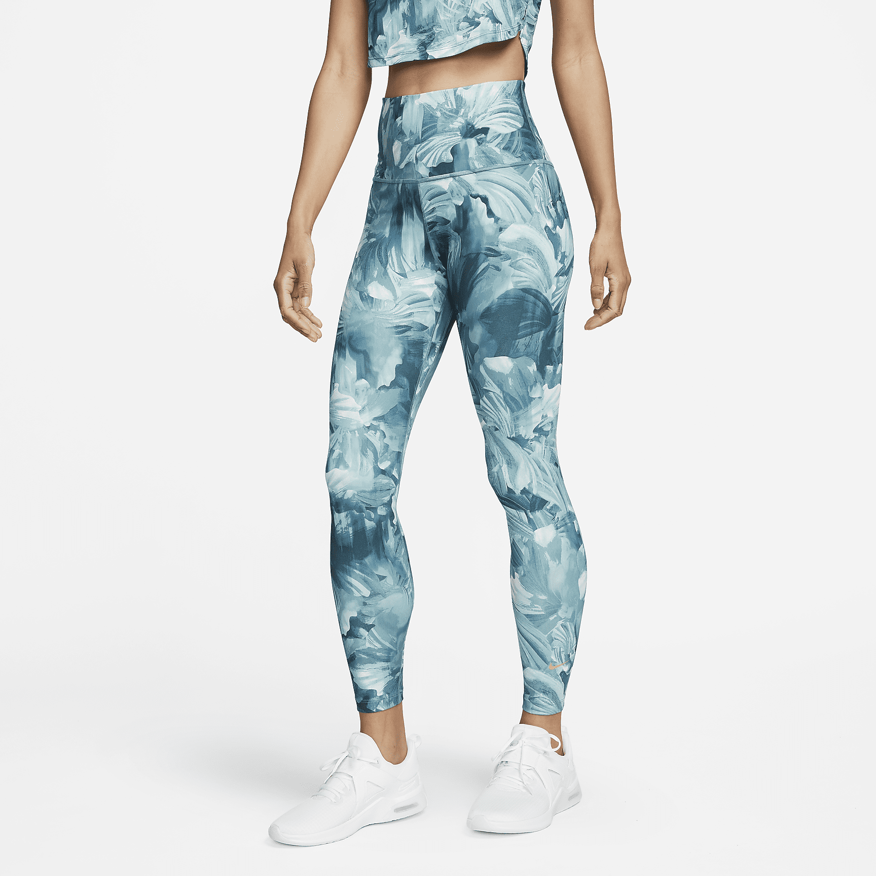 One - Women's High-Waisted 7/8 Allover Print Leggings