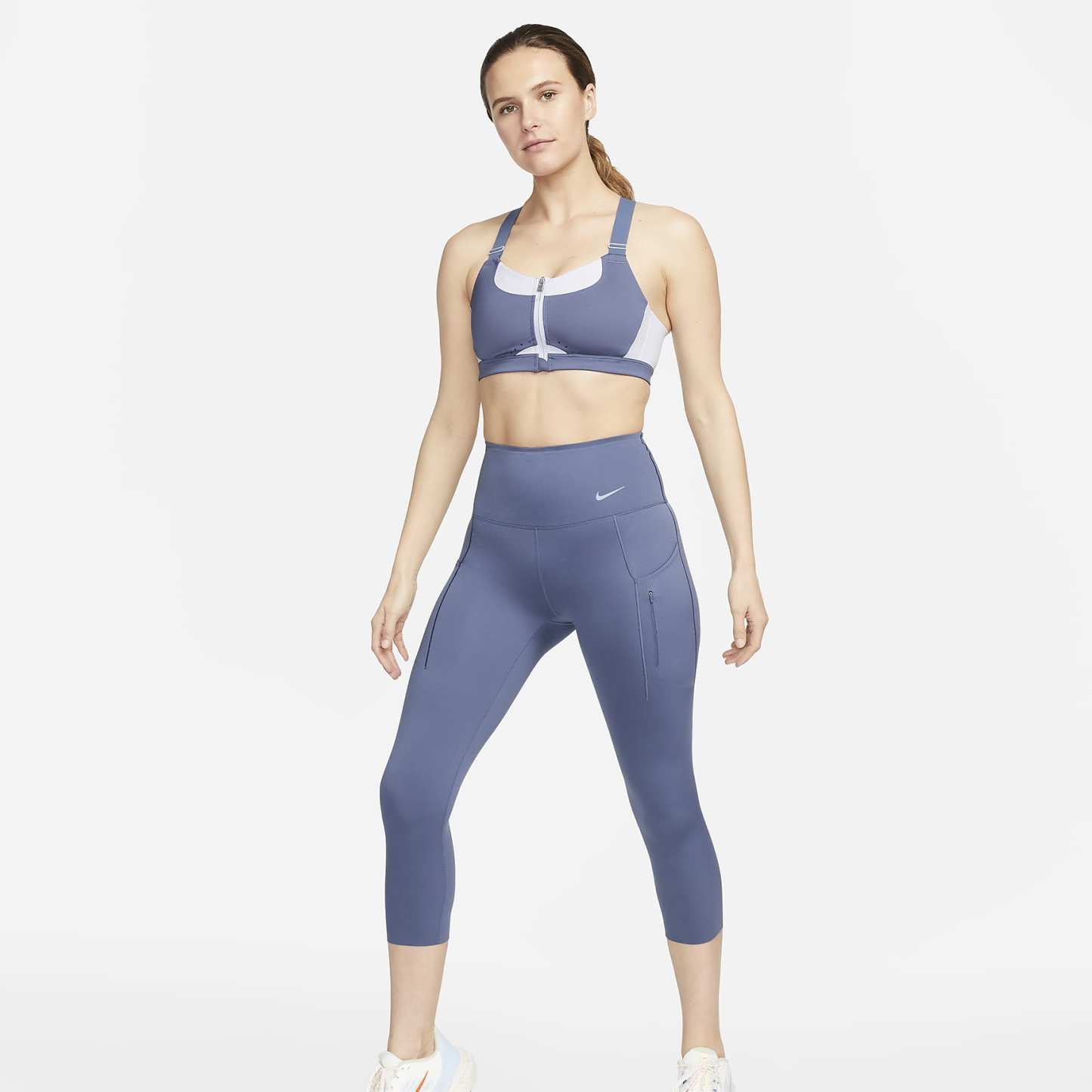 Go - Women's Firm-Support High-Waisted Cropped Leggings with Pockets