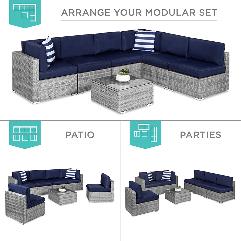 7-Piece Modular Outdoor Sofa Set