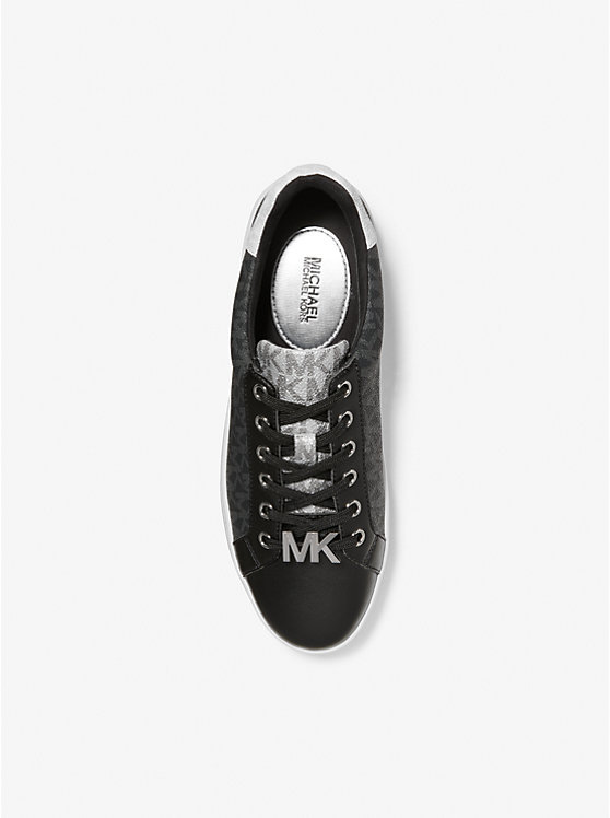 Poppy Color-Block Logo Sneaker - BLACK