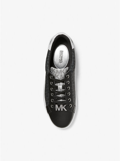 Poppy Color-Block Logo Sneaker - BLACK