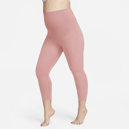 Zenvy (M) - Women's Gentle-Support High-Waisted 7/8 Leggings with Pockets (Maternity)