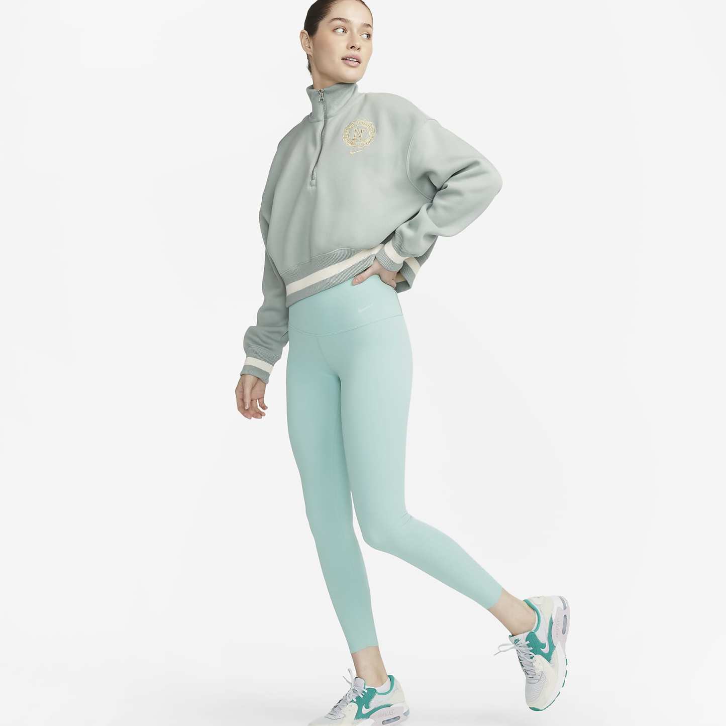 Zenvy - Women's Gentle-Support High-Waisted 7/8 Leggings