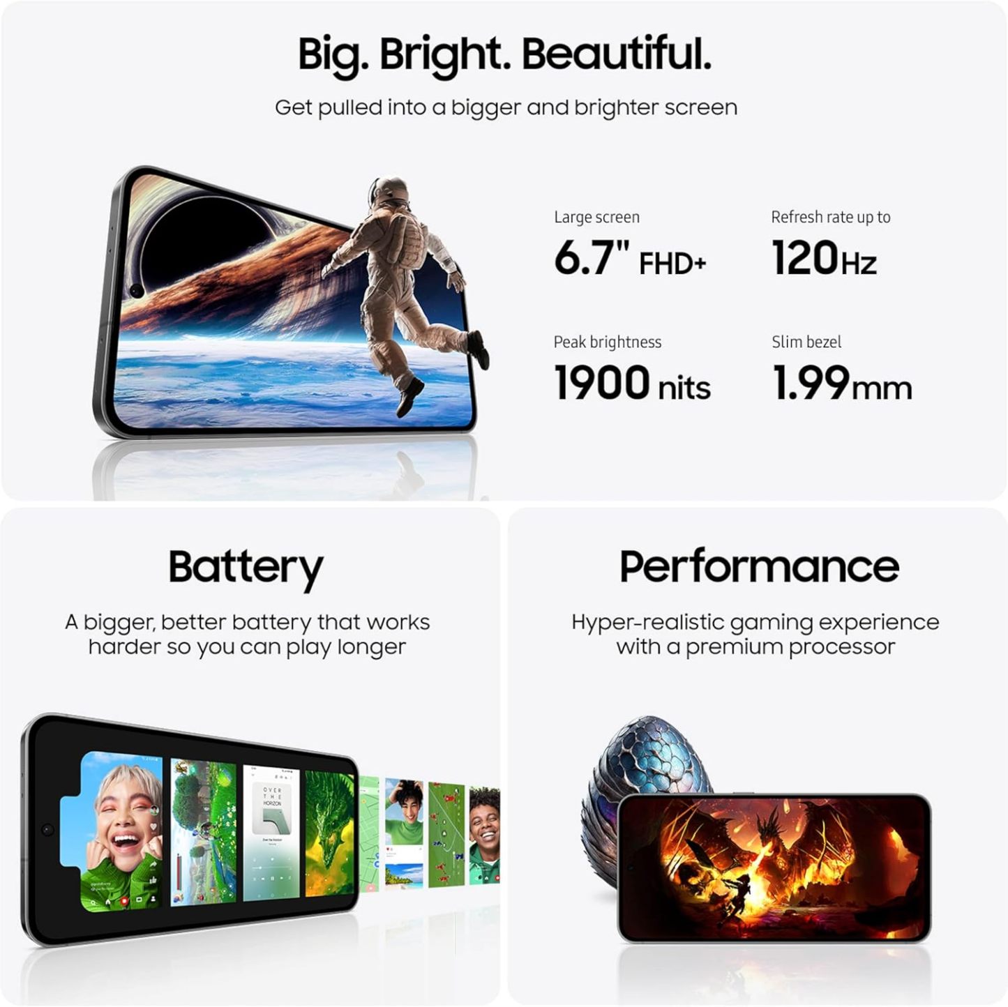 Samthtsung  Galthtaxy S24 FE AI Phone, Unlocked Android Smartphone, High-Res 50MP Camera, Long Battery Life, Brighter Display Screen