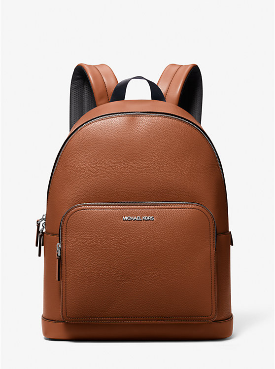 Cooper Pebbled Leather Commuter Backpack - LUGGAGE