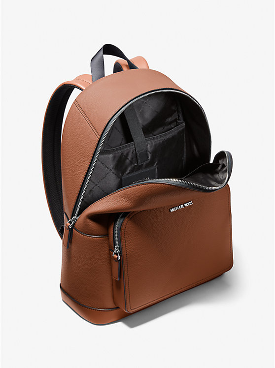 Cooper Pebbled Leather Commuter Backpack - LUGGAGE