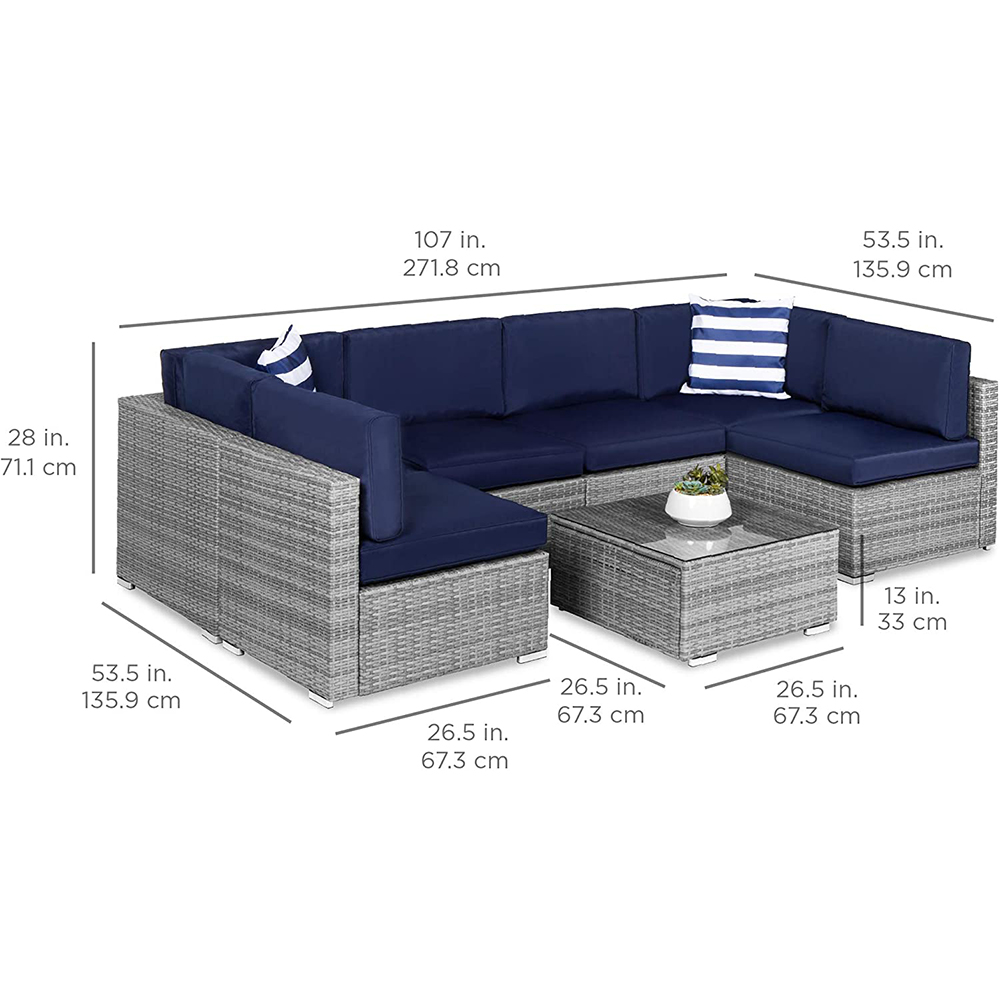 7-Piece Modular Outdoor Sofa Set
