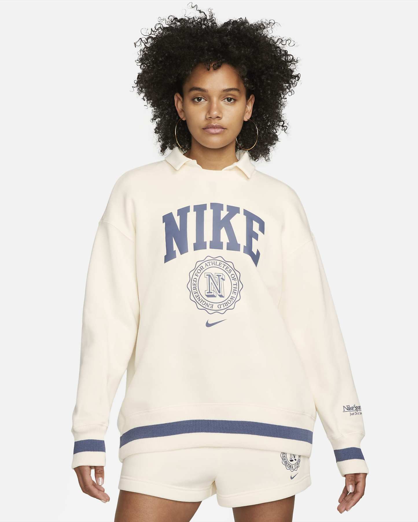 Women's Oversized Crew-Neck Sweatshirt