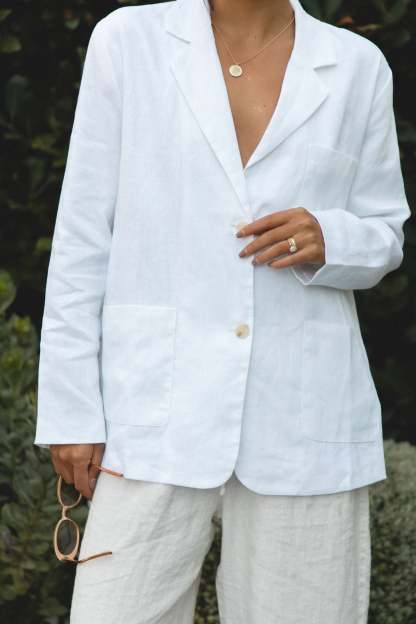 Seaside Soire Linen Blazer